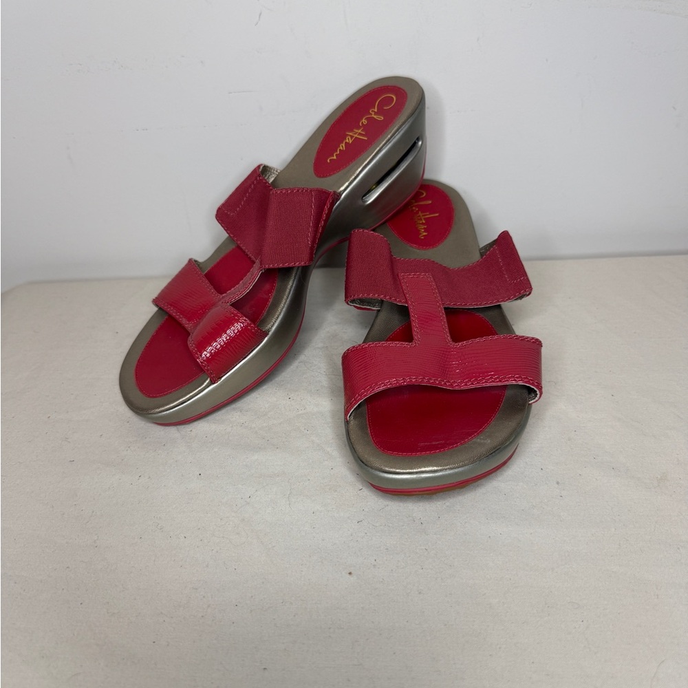 Cole Haan Women's Sandals in Red and Silver